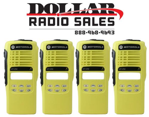 4 New Yellow Refurbished Front Housing for Motorola HT1250 16CH Two Way Radios 
