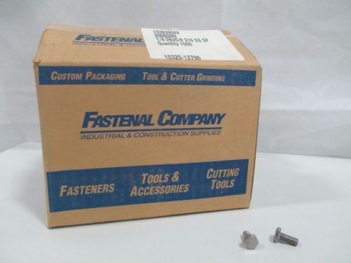 LOT 1000 NEW FASTENAL 103639049 1/4-28X5/8IN 316 STAINLESS HEX HEAD BOLT D224860