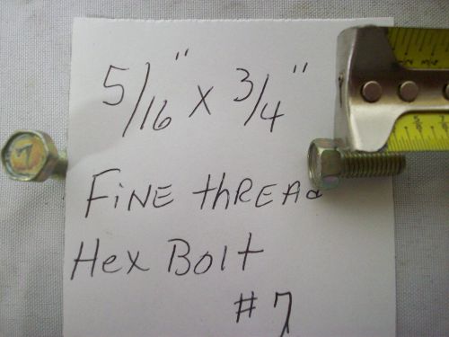 5/16&#034; x 3/4&#034; bolt lot of 50 grade 7 fine thread bolts new! for sale