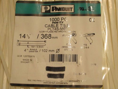 PANDUIT PLT4S-M69 Cable Ties,Std,14.1 In,Natural,Pk 500