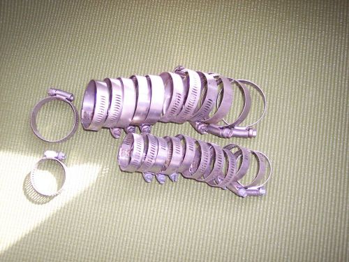 24 Stainless Steel Hose Clamps-2 Sizes-Made in USA