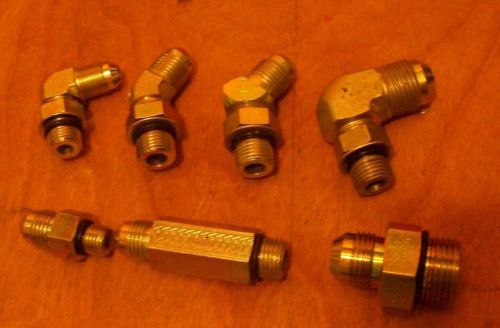 Lot of 7 assorted jic to sae adapters- see description for sale