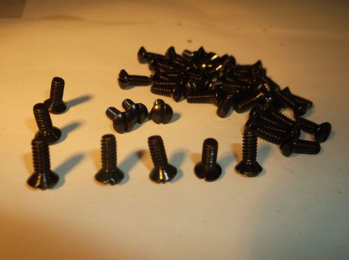 Lot of 50 black  6-32 x 3/8&#034; screws for wall plates, electrical outlet covers for sale