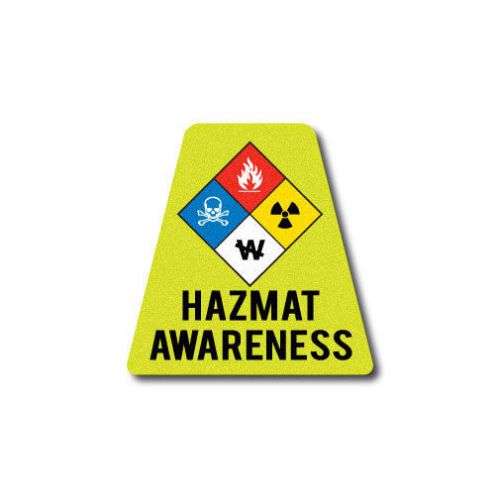 Firefighter helmet tets - single - tetrahedrons fire sticker - haz mat awareness for sale