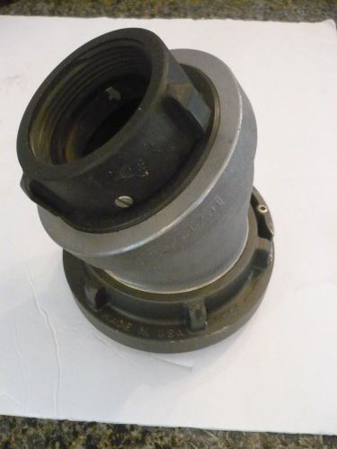 Red head fire quick connect? hose fitting connector elbow 45 vgc 4&#034; to 3&#034; for sale