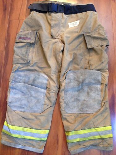 Firefighter pbi gold bunker/turn out gear globe g extreme used 42w x 30l 2005 for sale