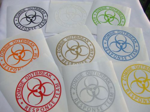 Zombie response 3d carbon fiber vinyl decal sticker biohazard walking dead new for sale