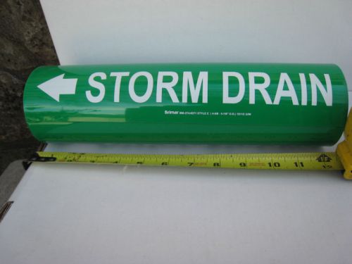 6 Brimar Sign STORM DRAIN Style E 4-5/8 x 5-7/8 in pipe