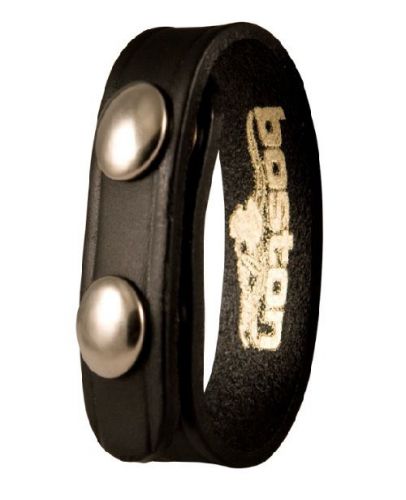 Boston leather 5456-1-b 3/4&#034; black belt keeper w/ brass snaps for sale