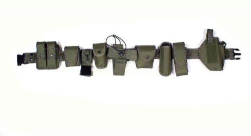 OD GREEN POLICE SECURITY MODULAR EQUIPMENT SYSTEM DUTY BELT Molded Nyon Sheriff