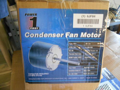 POWER 1 FIRST ELECTRIC CONDENSER FAN MOTOR 1/4 HP RPM1075 V:208-230 TYPE PSC