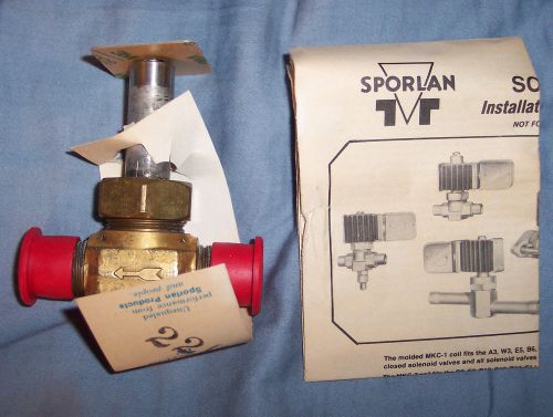 Sporlan Refrigeration Solenoid Valve B6F1 3/8&#034; Flare - Less Coil NEW