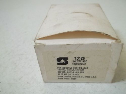 SUNNE CONTROLS TD126 LINE VOLTAGE THERMOSTAT *NEW IN A BOX*