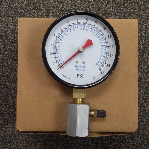 Uniweld tgb415 gas test gauge 3/4&#034; reducing bell, 15 psi - new! for sale