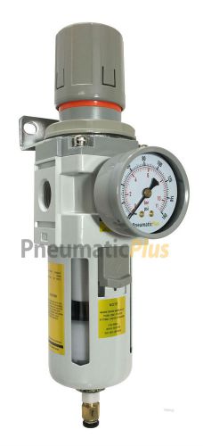 1/2&#034; NPT Air Filter Pressure Relief Regulator Combo Poly Bowl &amp; Automatic Drain