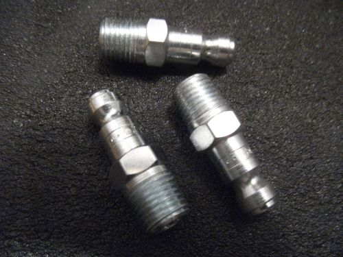 3- Parker 2c Steel Male Non-Valved Nipples Tru-Flate 300PSI  (NPT)