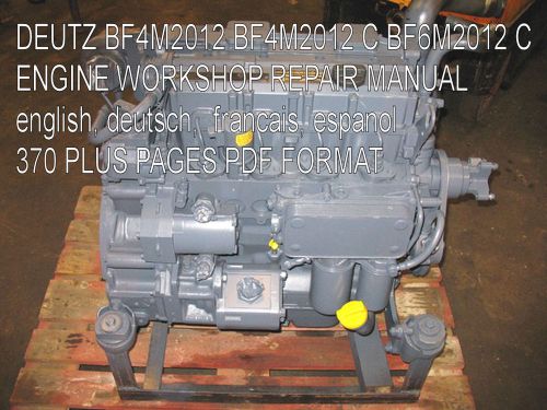 Deutz bf4m2012 bf4m2012 c  bf6m2012 c engine service  manual workshop repair for sale