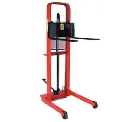 Wesco Straddle Fork Stacker 1,000 lbs Capacity 30&#034; Long Forks 64&#034; Lift Height
