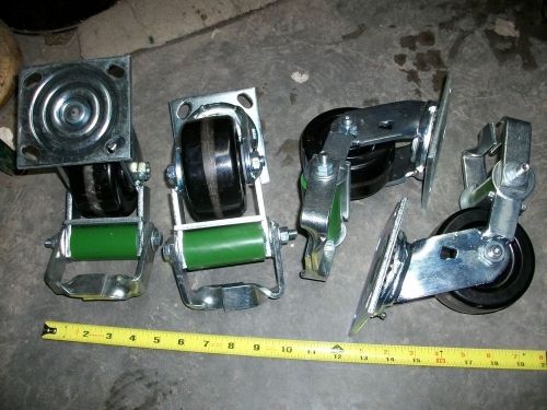 Casters heavy duty 4&#034; with face brake, made by albion for sale