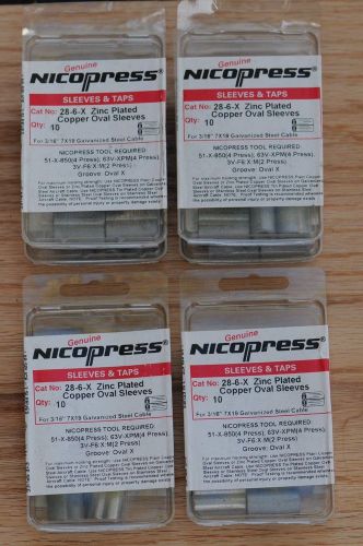 Nicopress zinc-plated copper oval sleeves for 3/16 inch 7x19 wire rope