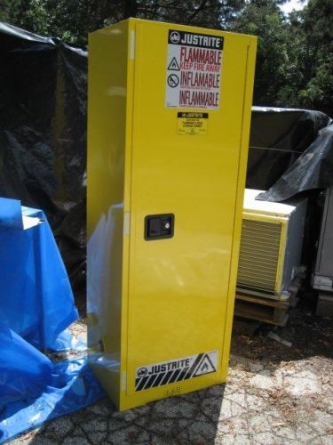 Justrite flammable liquid 22gl. yellow cabinet - brand new!! for sale