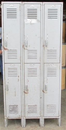 6 door lyon old metal gym locker room school business industrial age cabinet k for sale