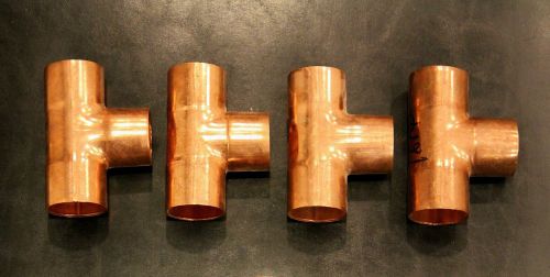 Nibco 1-1/4&#034; x 1-1/4&#034; x 1-1/4&#034; copper tee - pipe fitting - lot of 4 - new for sale