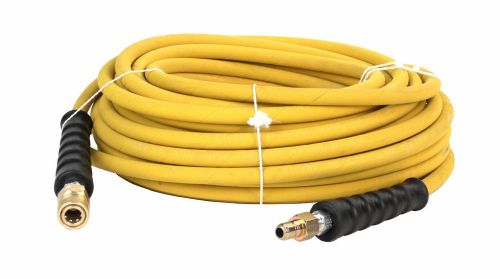 100&#039; Yellow Pressure Washer Hose 3/8&#034; 4000 PSI Animal Fat Resistant w/ QC