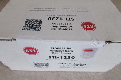 STI Stopper II Fire Alarm Pull Station Cover Without Horn STI 1230 NIB Sealed