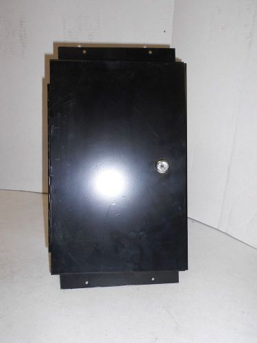 Metal Mountable Storage Cabinet Lock Box, Black in Color, Includes key
