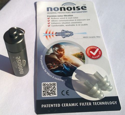 NoNoise Motorsport Ceramic Filter Motorcycle Ear Plugs Hearing Protectors!