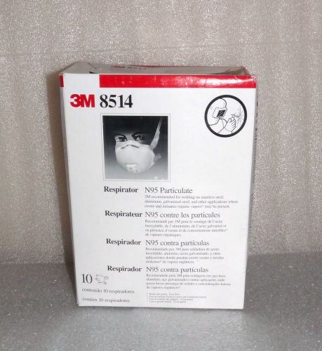 Box of 10 new 3m 8514 particulate respirators n95 organic vapor coolflow valve for sale