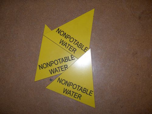 Non Potable Water Sign tag  4&#034;  for backflow preventor like watts