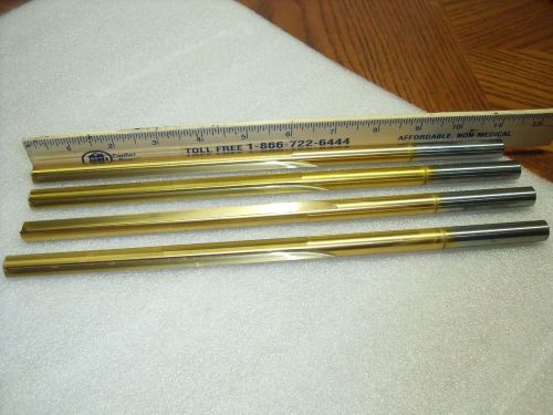 .4450 Solid Carbide oil coolant gun/spade drill 2 Flute, 6” LOC, 11” OAL  TiN