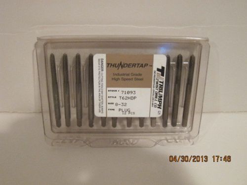 TRIUMPH - PLUG TAP - SIZE 8-32 NC- 12 PK- 71093-NEW IN FACTORY SEALED PACKAGE!!!