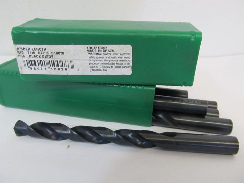 Precision twist drill 010028, 7/16&#034;, hss, jobber length drill bits - 6 each for sale