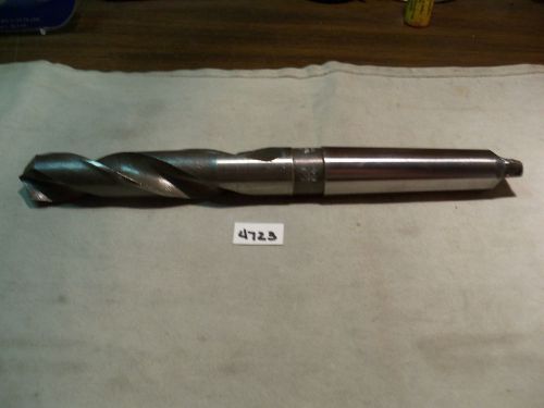 (#4723) Used Machinist 59/64 Inch American Made Stubby Morse Taper Shank Drill