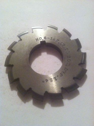 USED INVOLUTE GEAR CUTTER #6 14P 17-20P 1&#034;bore HSS BROWN AND SHARPE