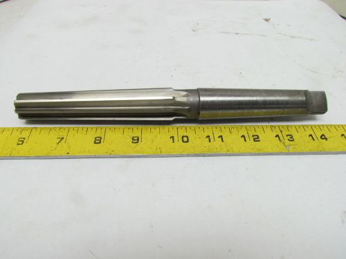 Tapered mt3 morse taper reamer tapered shank straight flute 8 hs used for sale