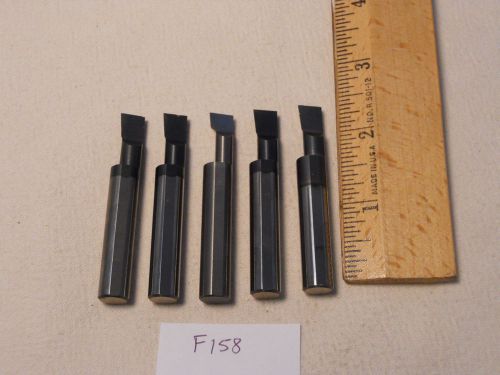 5 USED SOLID CARBIDE BORING BARS. 3/8&#034; SHANK. MICRO 100 STYLE. B-320750 (F158}