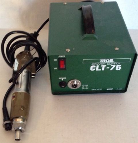 HIOS CLT-75 POWER SUPPLY &amp; ELECTRIC TORQUE SCREWDRIVER