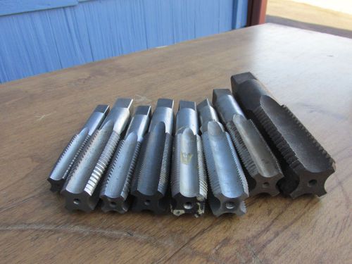 ASSORTED LOT OF HSS HAND THREADING TAPS 3/4&#034; TO 1-1/2&#034; SIZE RANGE