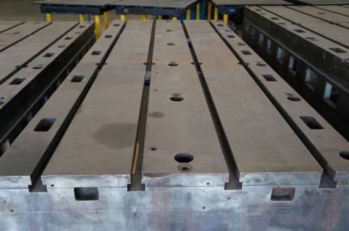 125&#039; l 48&#039; w unknown floor plate, 48&#034; x 125&#034; x 14&#034; thick t-slotted floor plate for sale