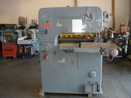 Doall metalmaster 36” vertical band saw/file variable speed for sale