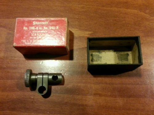 Vintage starrett no. 196-k or 645k sleeve clamp for dial indicator gauge &amp; box for sale