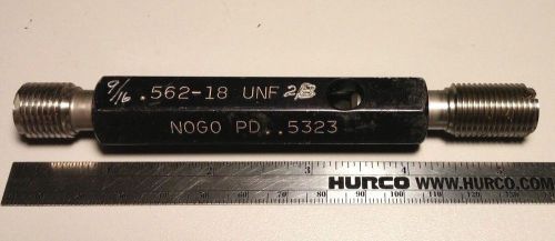 9/16 18 unf 2b left hand thread plug gage machinist machine tooling .5625 lh for sale