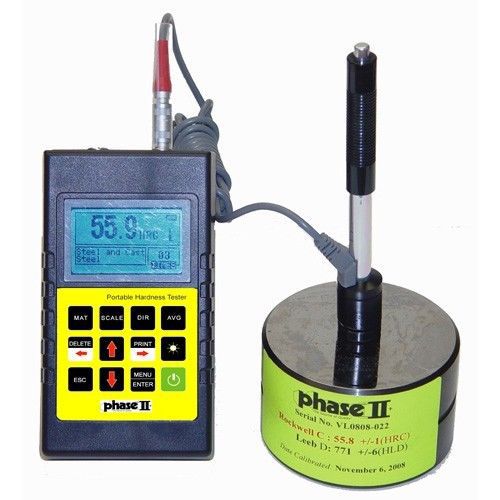 Phase II Portable Hardness Tester, 5 Yr Warranty,  NIST Traceable, #PHT-1700