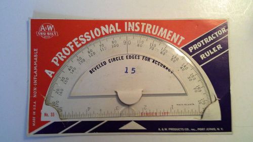 Vintage A&amp;W TRU BILT Protractor/Ruler