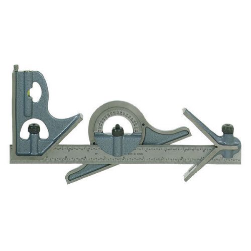 Pec 4 piece combination square set blade length 12&#034; graduation 16r hardened iron for sale