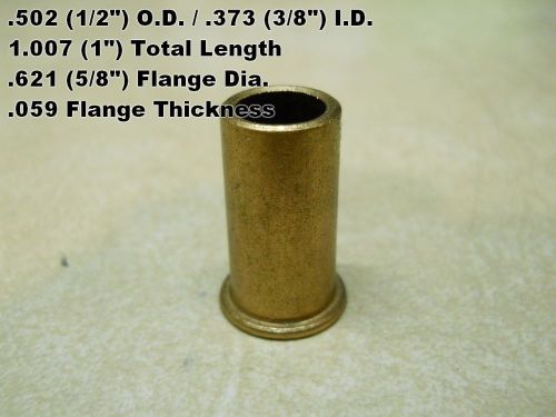 1/2 OD x 3/8 ID x 1&#034; L Oil Impregnated Sintered Bronze Flange Sleeve Bearing